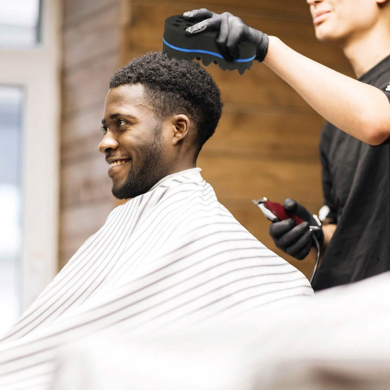 Double Sided Barber Sponge Hair Brush Comb Dreads Locking Twists Coil Men's Grooming - Tophatter Daily Deals