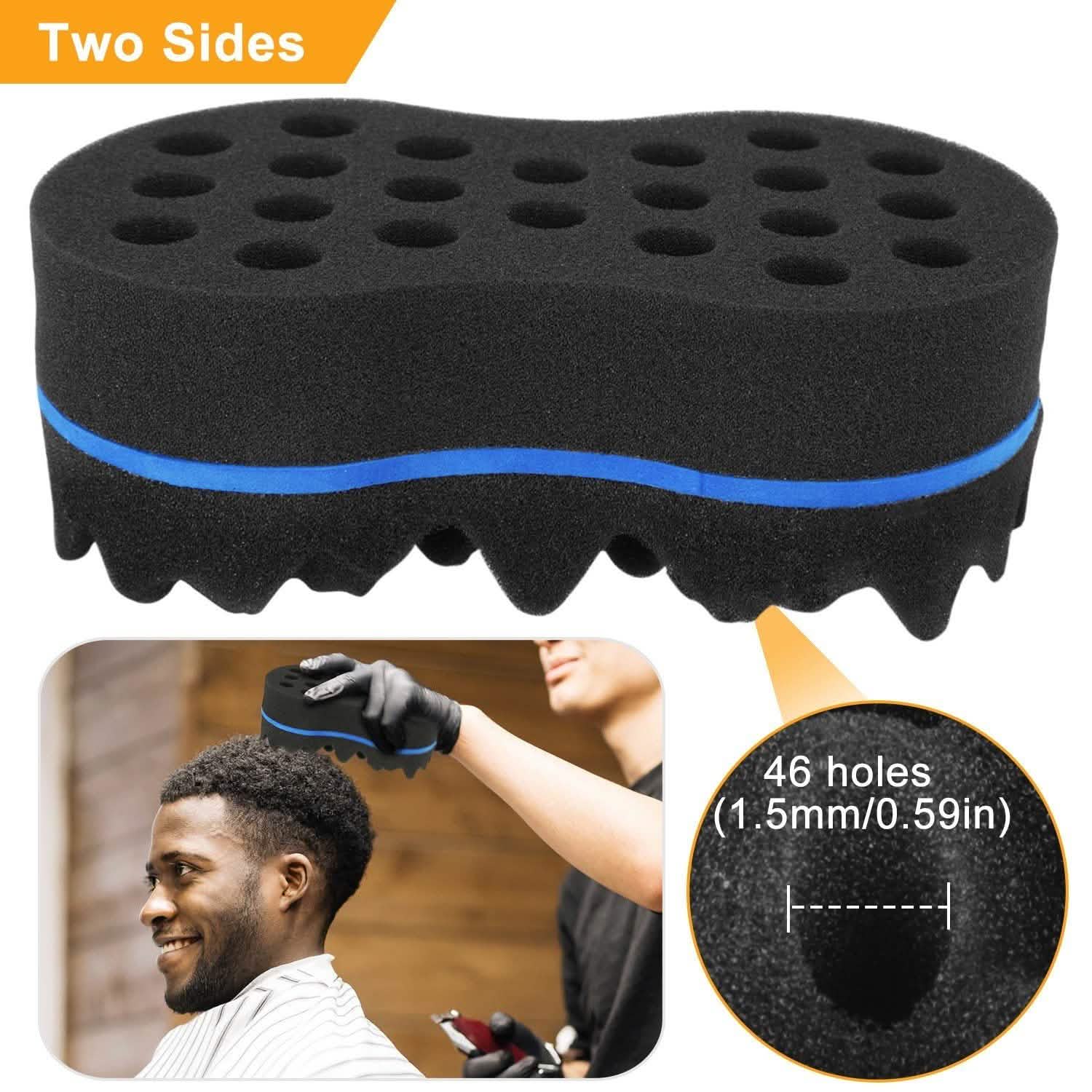 Double Sided Barber Sponge Hair Brush Comb Dreads Locking Twists Coil Men's Grooming - Tophatter Daily Deals