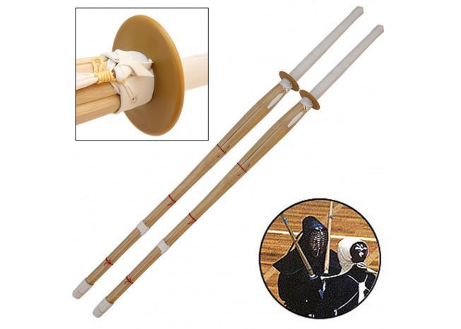 Dual Kendo Shinai Bamboo Practice Katana Set swords - Tophatter Daily Deals