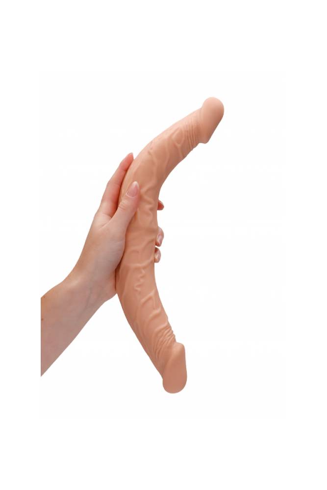 Shots Toys - RealRock Skin - 14 Inch Double Ended Dildo - Beige Sex Toy - Tophatter Daily Deals