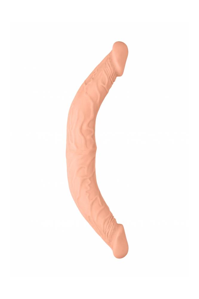 Shots Toys - RealRock Skin - 14 Inch Double Ended Dildo - Beige Sex Toy - Tophatter Daily Deals