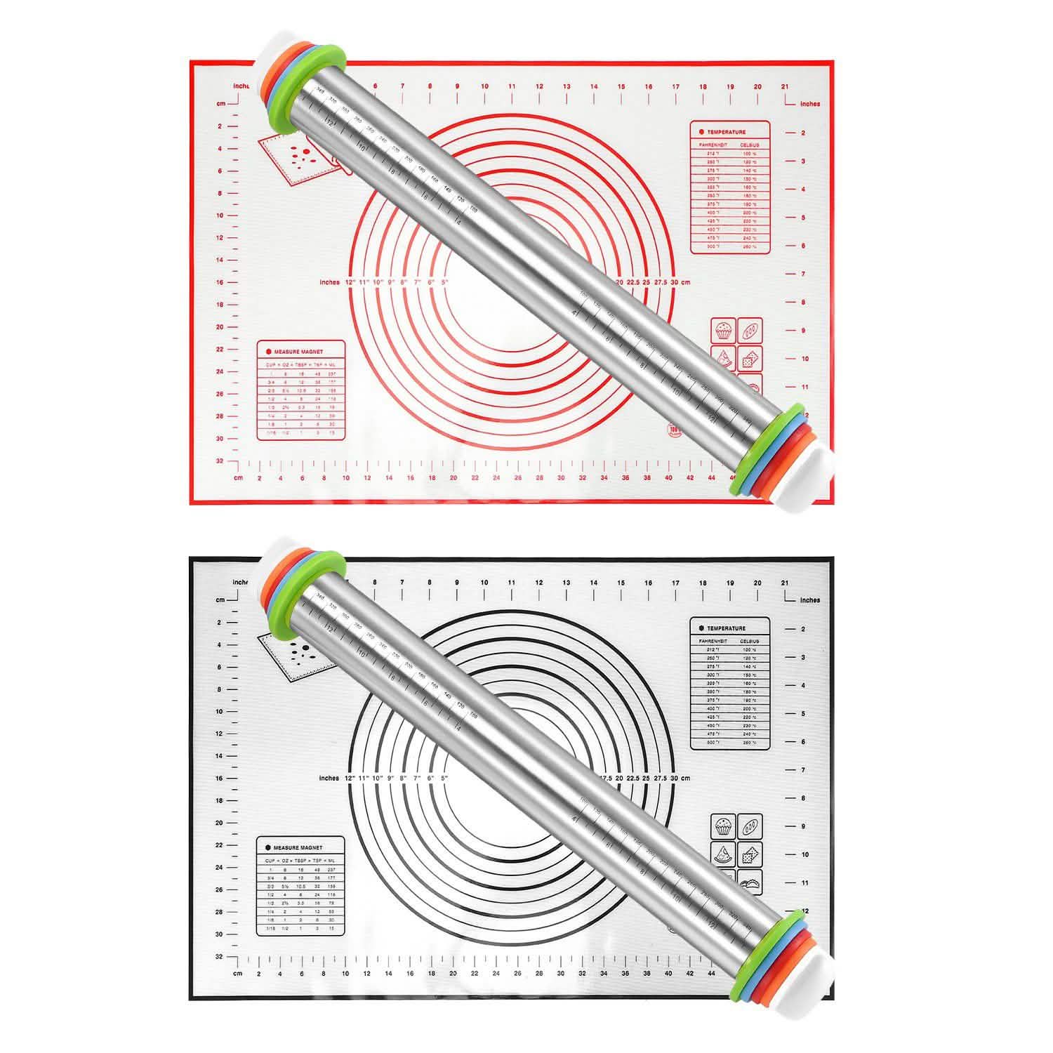 Dough Rolling Pin Dough Roller Stainless Steel Kitchen Tools & Gadgets - Tophatter Daily Deals