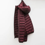 Down Coat Portable Slim Down Parkas Wine Red Men Jackets - Tophatter Daily Deals