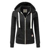 Soft Flattering Women’s Fleece Zip Hoodie - Slim, Brushed Black - Tophatter Daily Deals