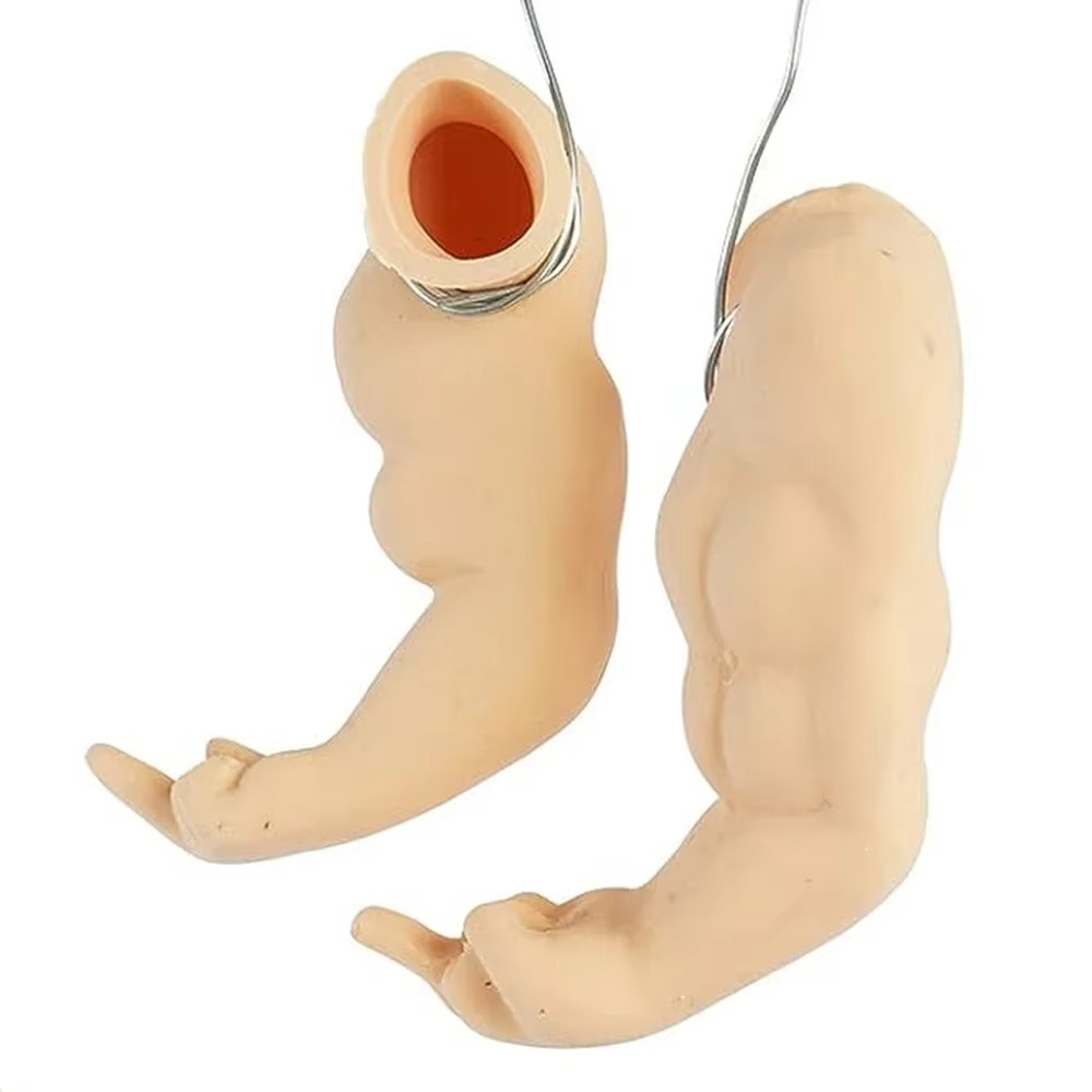 Funny Fighting Chicken Arms Beige Silicone - Tophatter Daily Deals