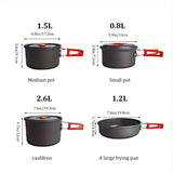 Camping Cookware Set with Kettle and Utensils Camp Cooking - Tophatter Daily Deals