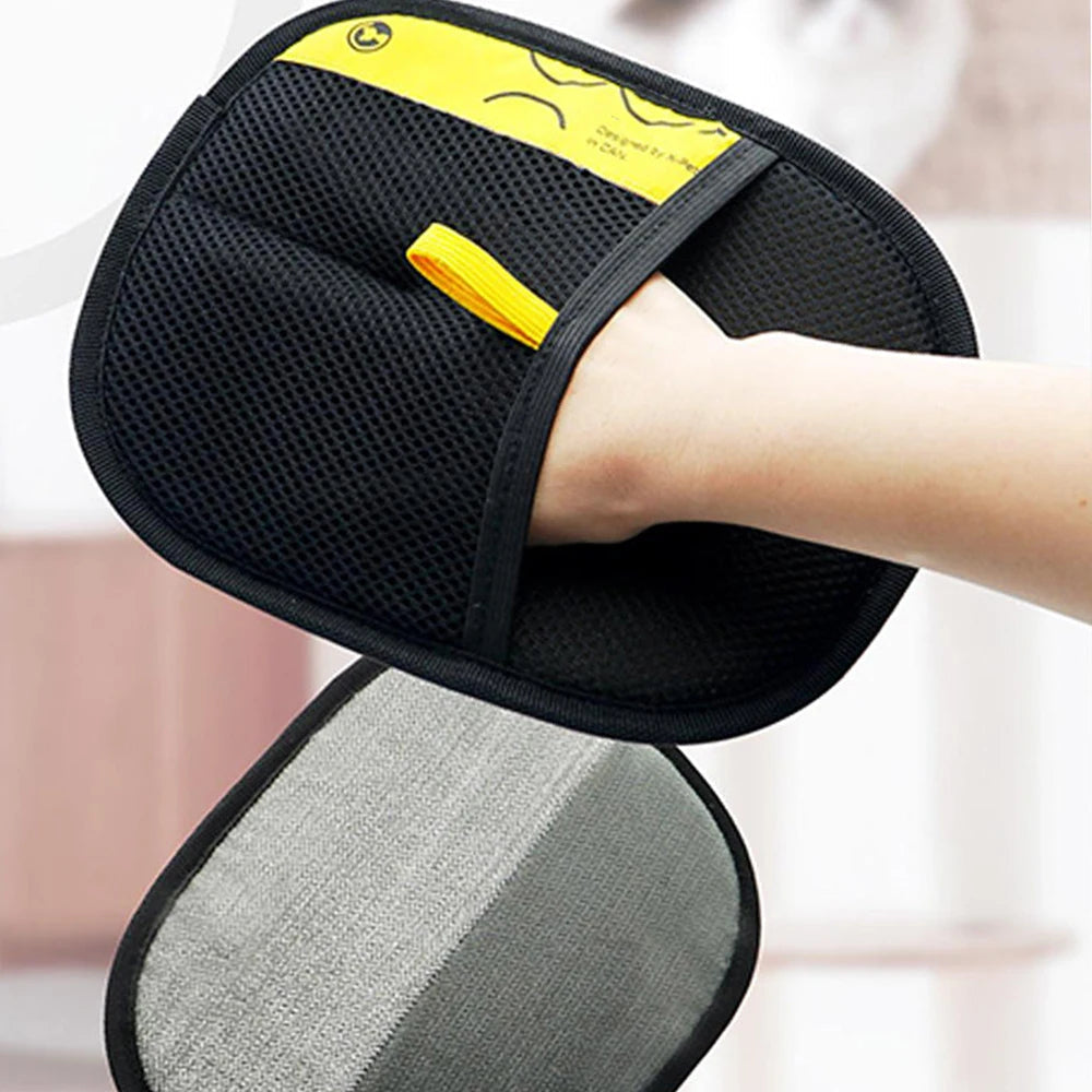 Pet Grooming Gloves Double Sided Massage Fur Remover - Tophatter Daily Deals