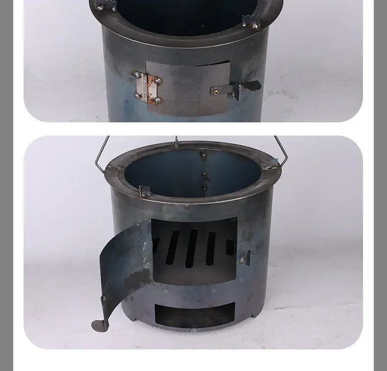 Outdoor Wood Stove for Camping and Cooking Camping & Hiking - Tophatter Daily Deals