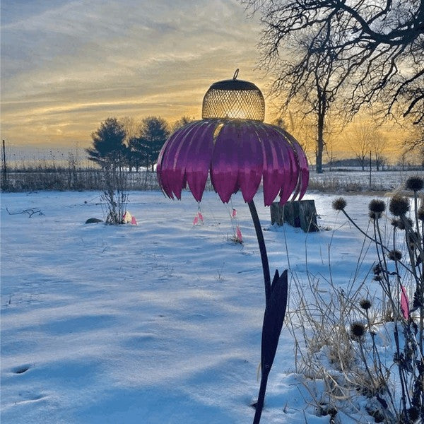 Coneflower Bird Feeder Metal Garden Decor Fall 2025 - Tophatter Daily Deals
