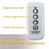 Middle Finger Gesture Light with Remote Funny Finger Car Light Road Rage Signs Hand Lamp Sticker Glow Panel For car Window - Tophatter Daily Deals