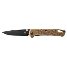 Gerber Zilch - Drop Point Plain Edge - Tan Handle - Black Blade - 30-001880 Knives - Tophatter Daily Deals