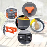 Camping Cookware Set with Kettle and Utensils Camp Cooking - Tophatter Daily Deals