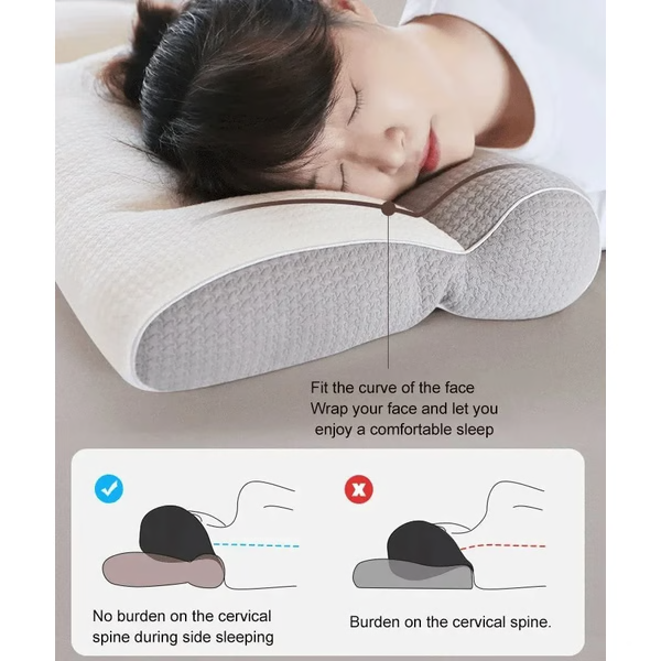 Goose Down Cervical Pillow Ergonomic Support Fall 2025 - Tophatter Daily Deals