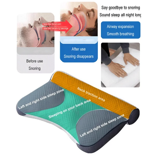 Goose Down Cervical Pillow Ergonomic Support Fall 2025 - Tophatter Daily Deals