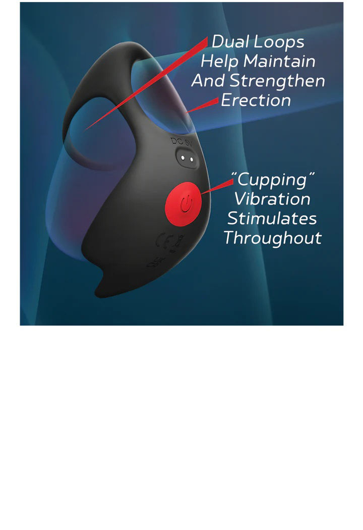 Red Dot V3 (Black/Red) – Remote-Controlled Vibrating Cock Ring > Sex Toys > Remote Control Toys - Tophatter Daily Deals