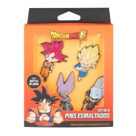 Dragon Ball Super Saga Battle Of Gods - Officially Licensed Deluxe 4 Pin Set Pin Badge - Tophatter Daily Deals