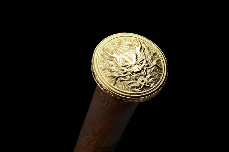 Dragon Pattern Alloy Gold Stainless Steel Cane Sword(US ONLY）-GS65 Pocket Knives - Tophatter Daily Deals