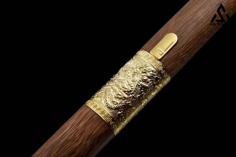 Dragon Pattern Alloy Gold Stainless Steel Cane Sword(US ONLY）-GS65 Pocket Knives - Tophatter Daily Deals