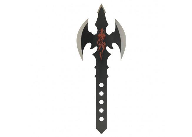 Dragon's Mighty Fury Triple Edged Throwing Axe outdoor gear - Tophatter Daily Deals