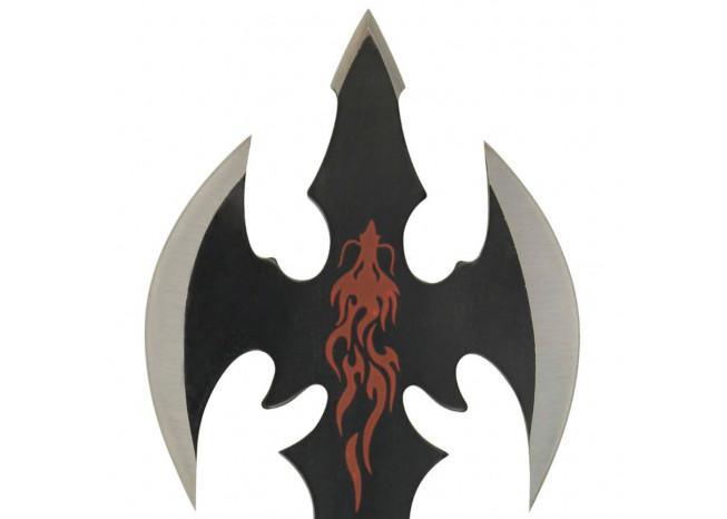 Dragon's Mighty Fury Triple Edged Throwing Axe outdoor gear - Tophatter Daily Deals
