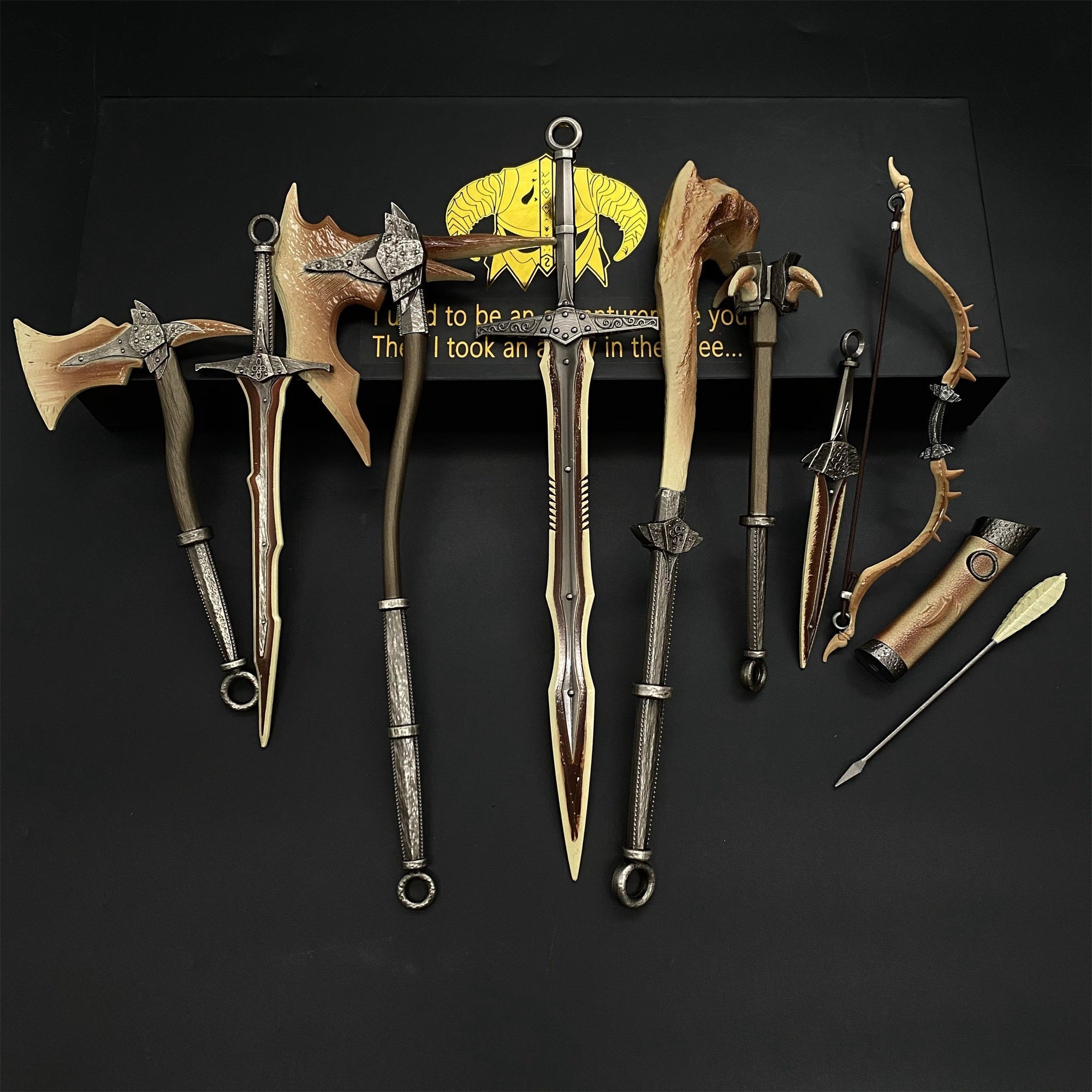 1/6 Scale Skyrim Dragon Bone Weapon Metal Miniatures - Tophatter Daily Deals