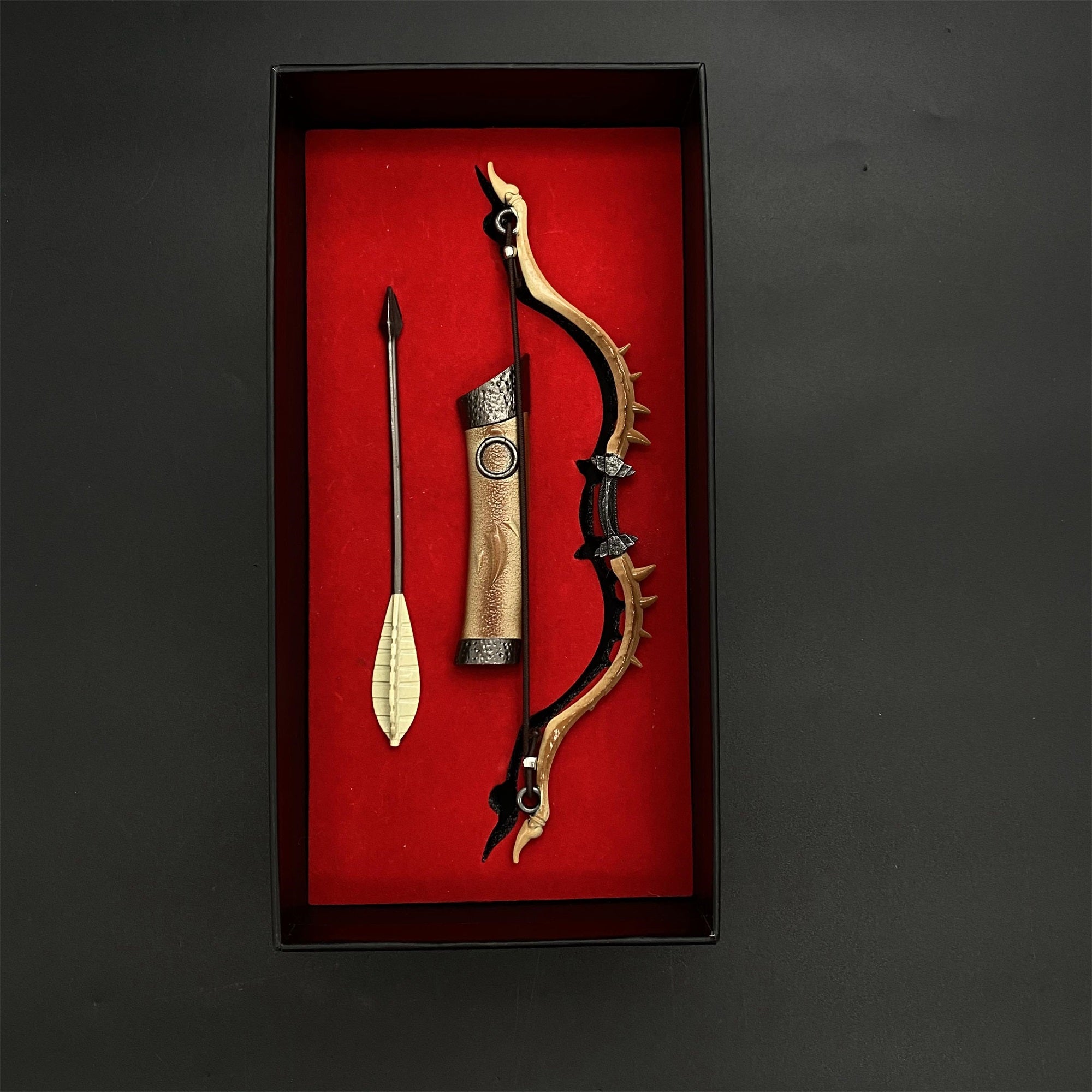 1/6 Scale Skyrim Dragon Bone Weapon Metal Miniatures Dragon Bone Bow - Tophatter Daily Deals