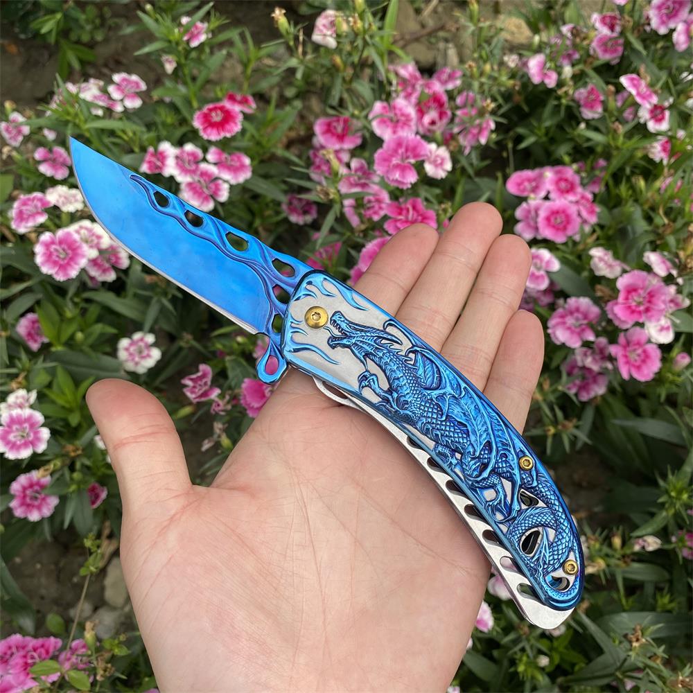 3D Western Dragon Folding Knife - Tophatter Daily Deals