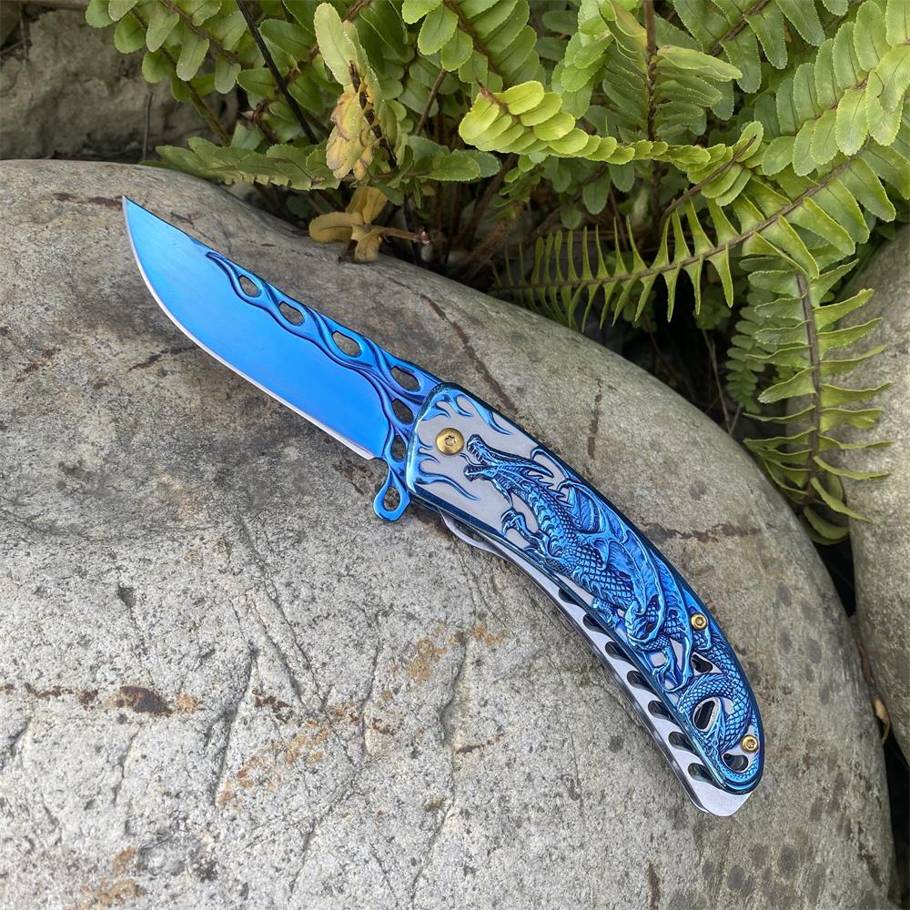 3D Western Dragon Folding Knife - Tophatter Daily Deals