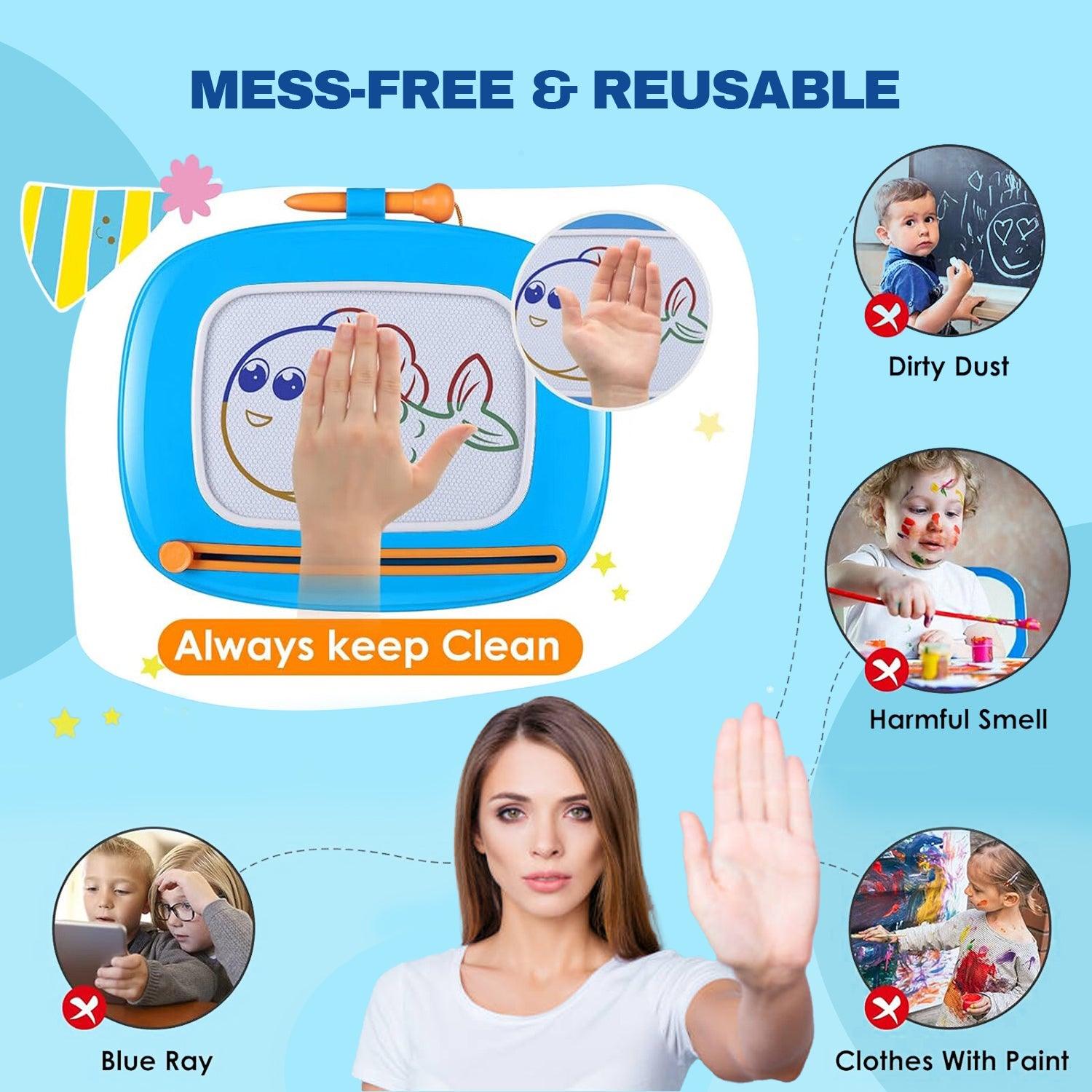 Magnetic Sketch Board - Magnetic Drawing Board Doodle Board Pad Learning Educational Toys for 1 2 3 Year Old Baby Kids Sports Toys - Tophatter Daily Deals