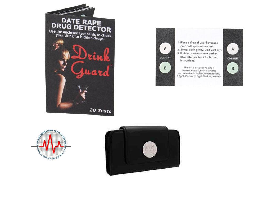 Drink Guard Test Strips with Black Purse Wallet Self Defense - Tophatter Daily Deals