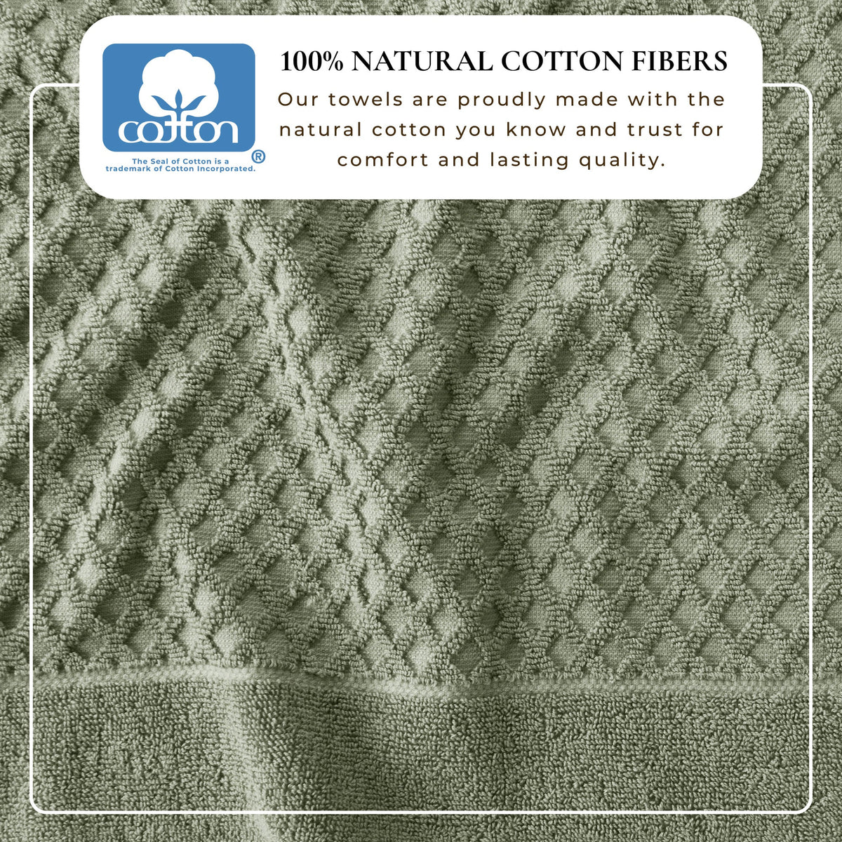 Cotton Diamond Waffle Weave Bath Towel Set - Grayson Collection Bath - Tophatter Daily Deals