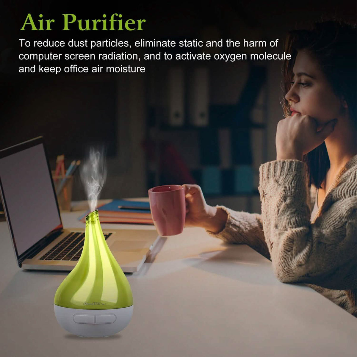 Drop-Shaped Cool Mist Humidifier Health & Wellness - Tophatter Daily Deals