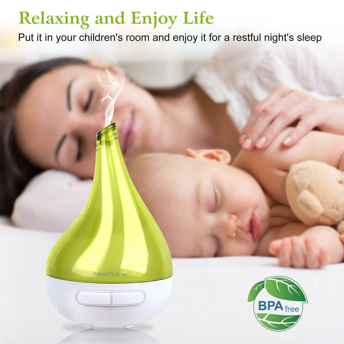 Drop-Shaped Cool Mist Humidifier Health & Wellness - Tophatter Daily Deals