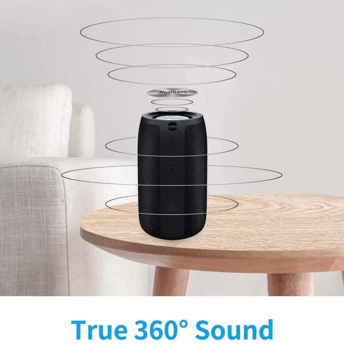 Dual Pairing Bluetooth 5.0 Speaker Bluetooth Speakers - Tophatter Daily Deals