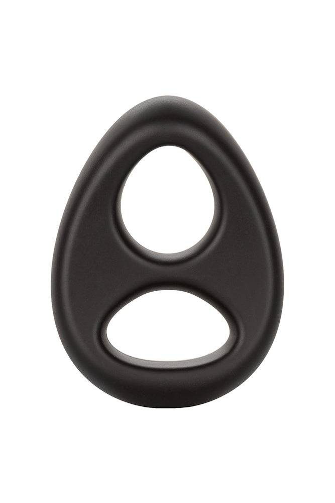 Cal Exotics - Ultra Soft Dual Cock Ring - Black Sex Toy - Tophatter Daily Deals