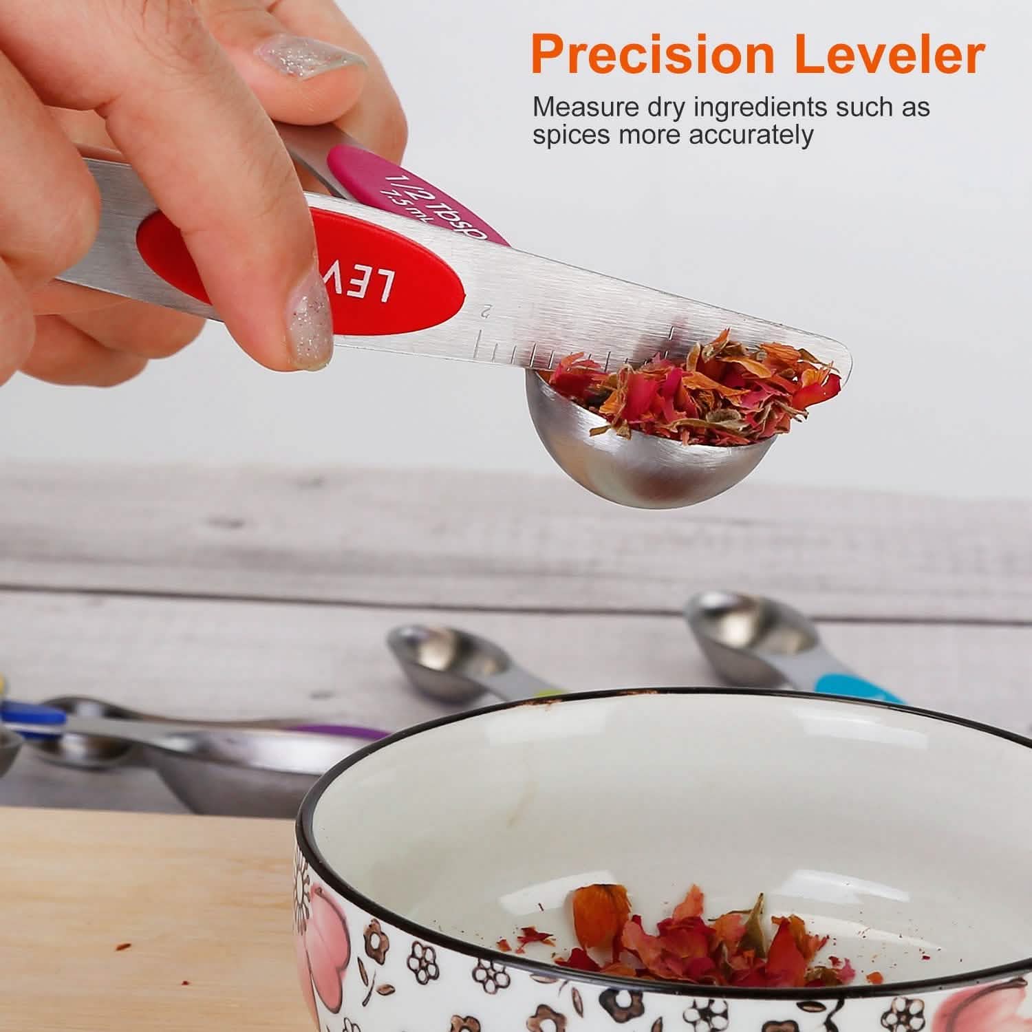 Dual Sided Magnetic Measuring Spoons Kitchen Tools & Gadgets - Tophatter Daily Deals