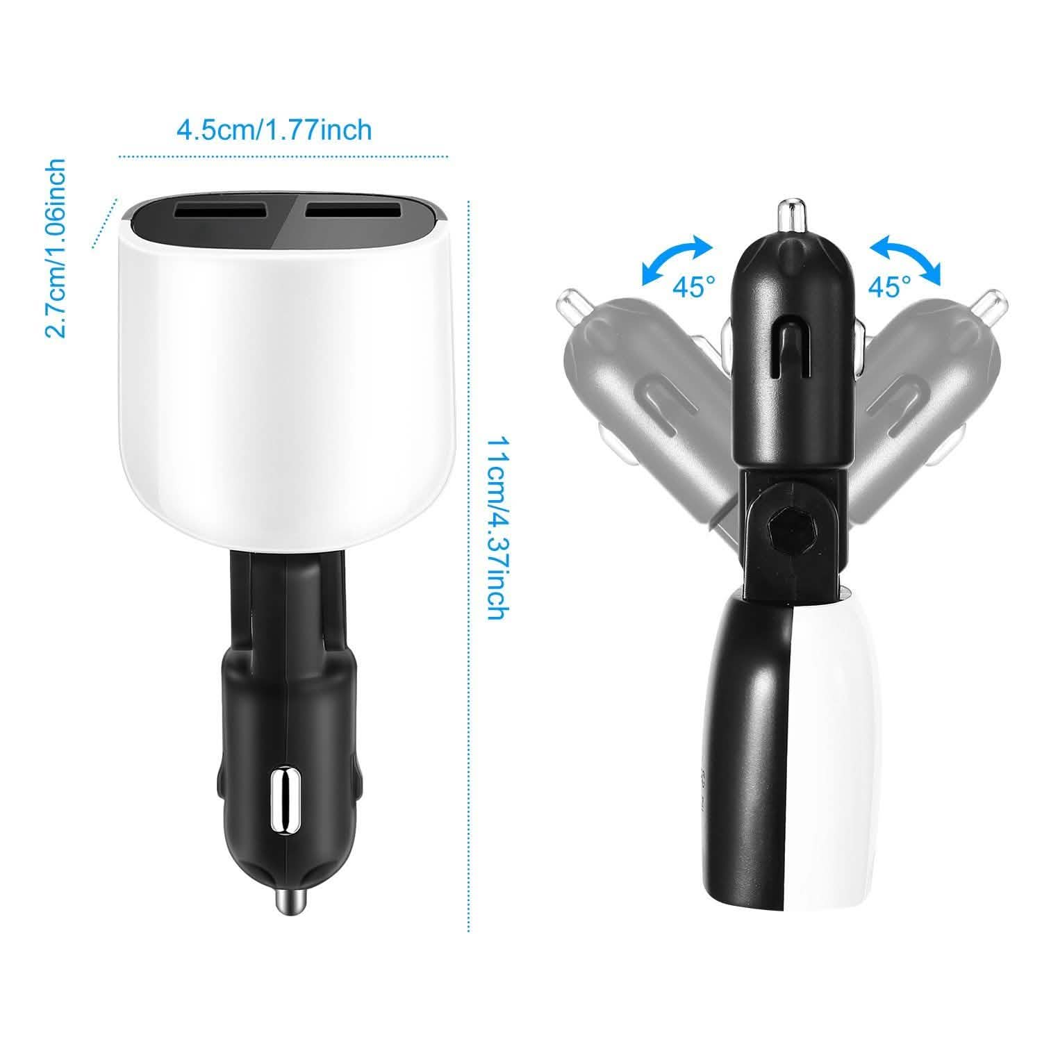 Dual USB Car Charger with Low Voltage LED Display Automotive - Tophatter Daily Deals