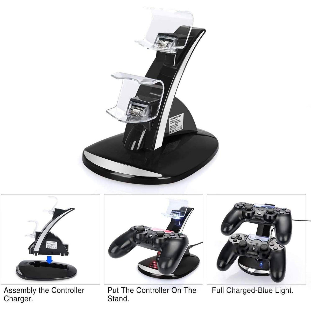 Dual USB Fast Charging Station and LED Indicator for Sony PS4 Controller Video Games & Consoles - Tophatter Daily Deals