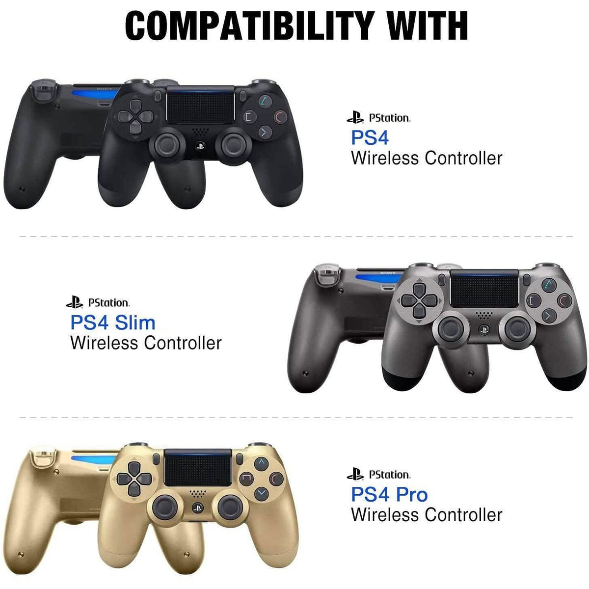 Dual USB Fast Charging Station and LED Indicator for Sony PS4 Controller Video Games & Consoles - Tophatter Daily Deals