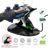 Dual USB Fast Charging Station and LED Indicator for Sony PS4 Controller Video Games & Consoles - Tophatter Daily Deals