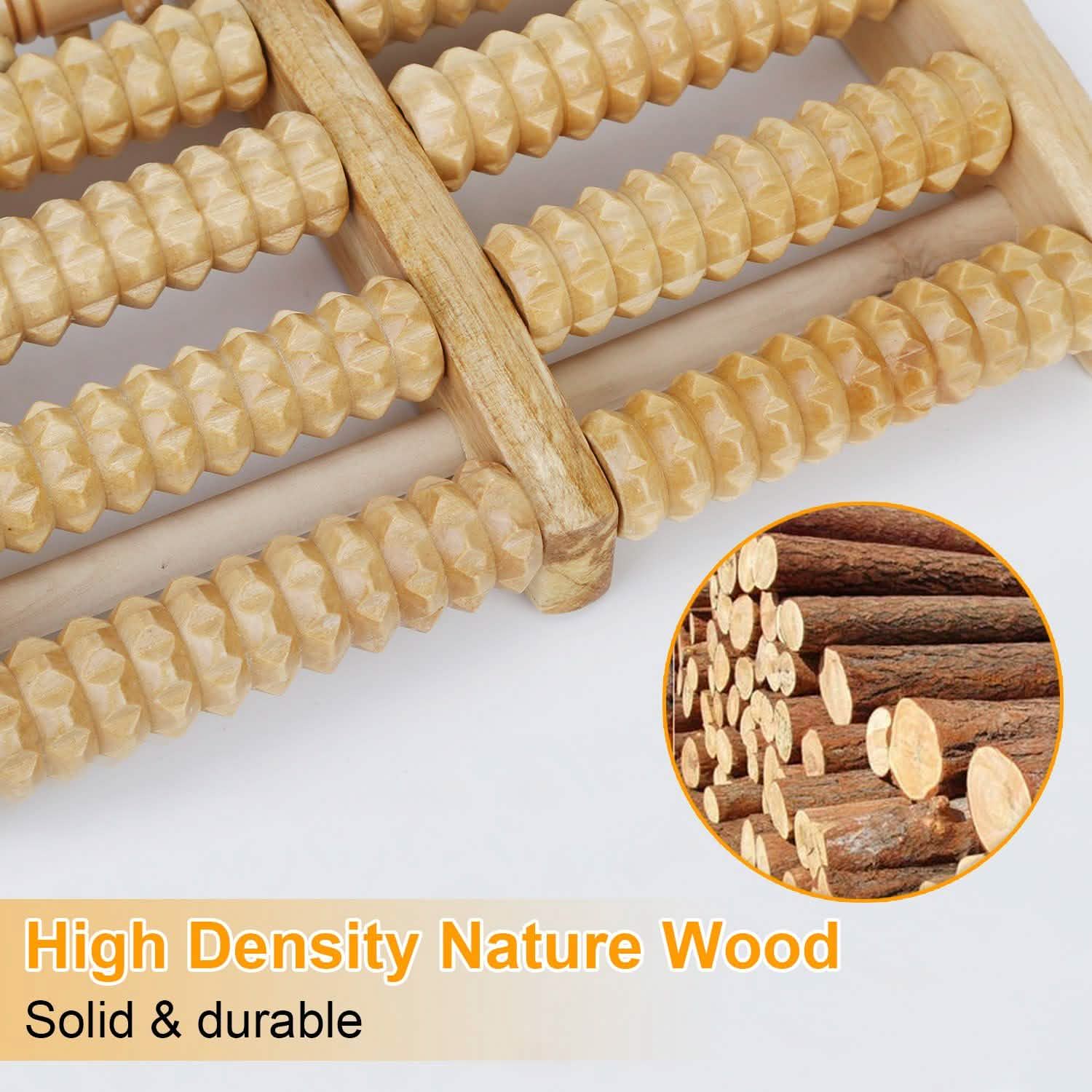 Dual Wooden Stress Relief Massage Foot Roller Acupressure Health & Wellness - Tophatter Daily Deals