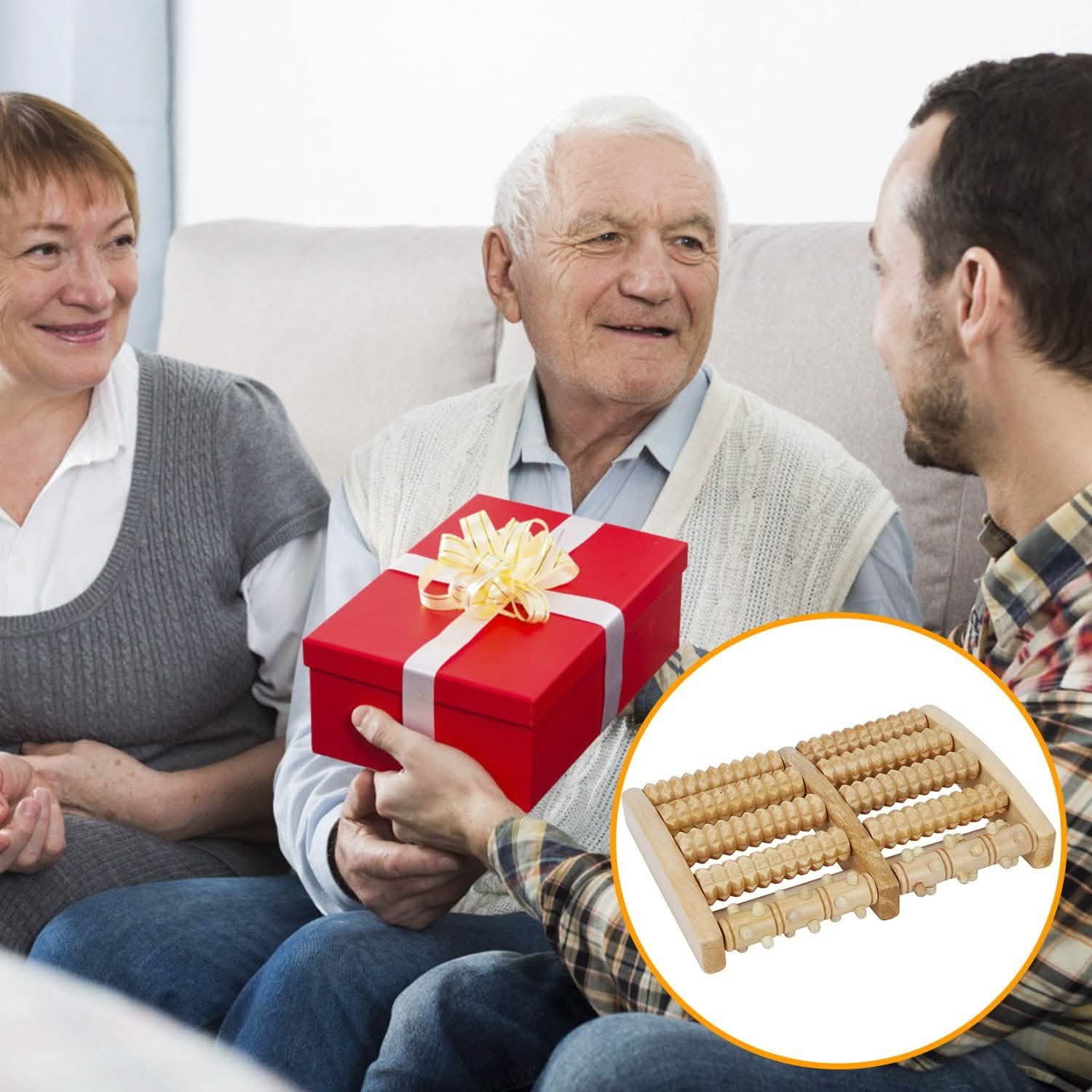 Dual Wooden Stress Relief Massage Foot Roller Acupressure Health & Wellness - Tophatter Daily Deals