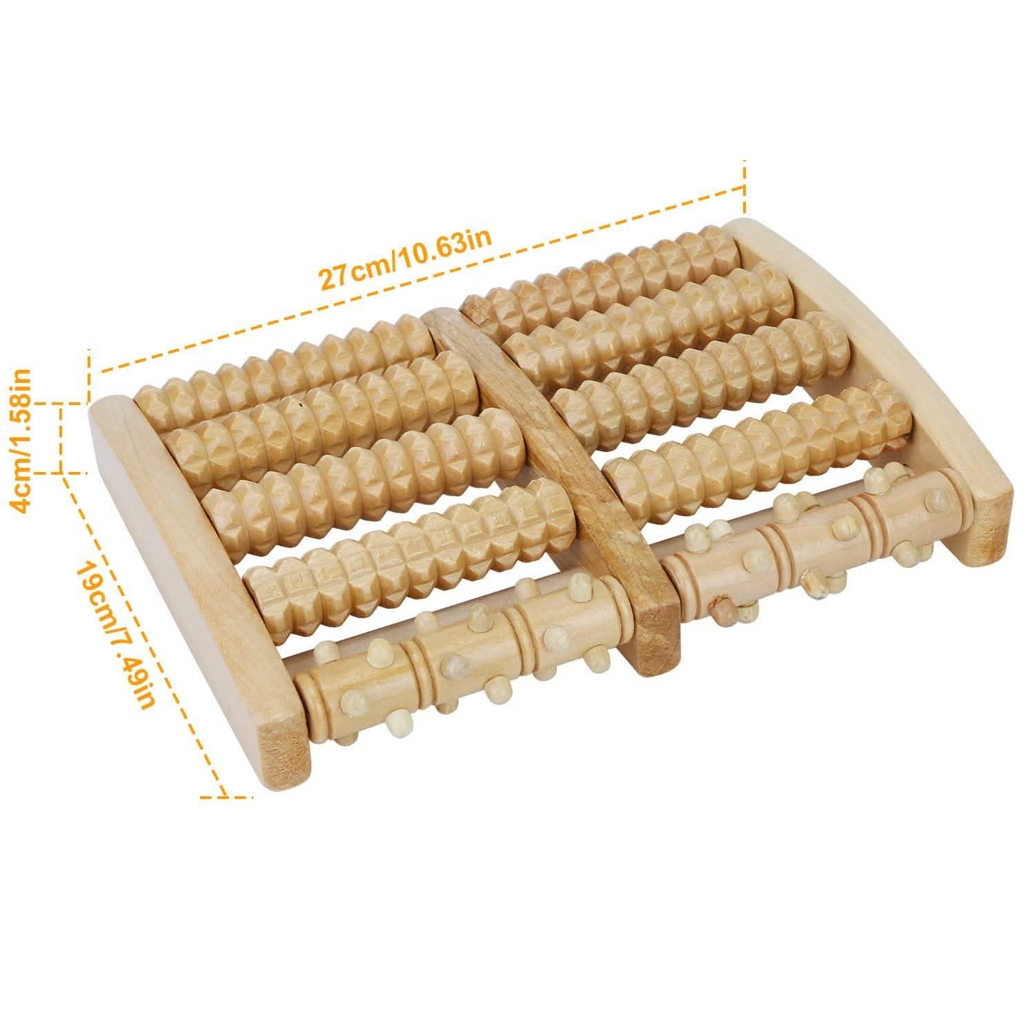 Dual Wooden Stress Relief Massage Foot Roller Acupressure Health & Wellness - Tophatter Daily Deals