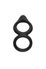 Adam & Eve - Silicone Dual Cock Ring & Clit Tickler - Black Sex Toy - Tophatter Daily Deals