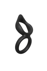 Adam & Eve - Silicone Dual Cock Ring & Clit Tickler - Black Sex Toy - Tophatter Daily Deals