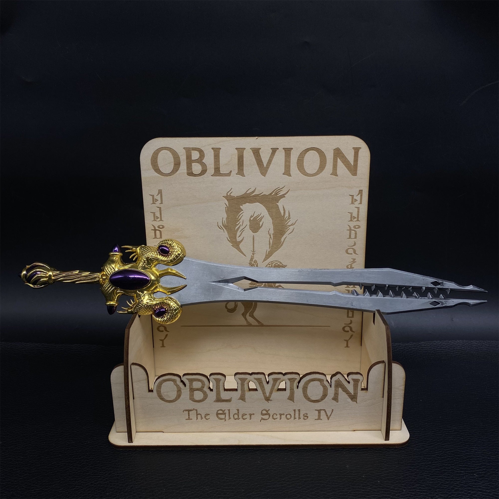 Dawnfang/Duskfang Sword Metal Replica 3 Options Duskfang & 3D Stand - Tophatter Daily Deals