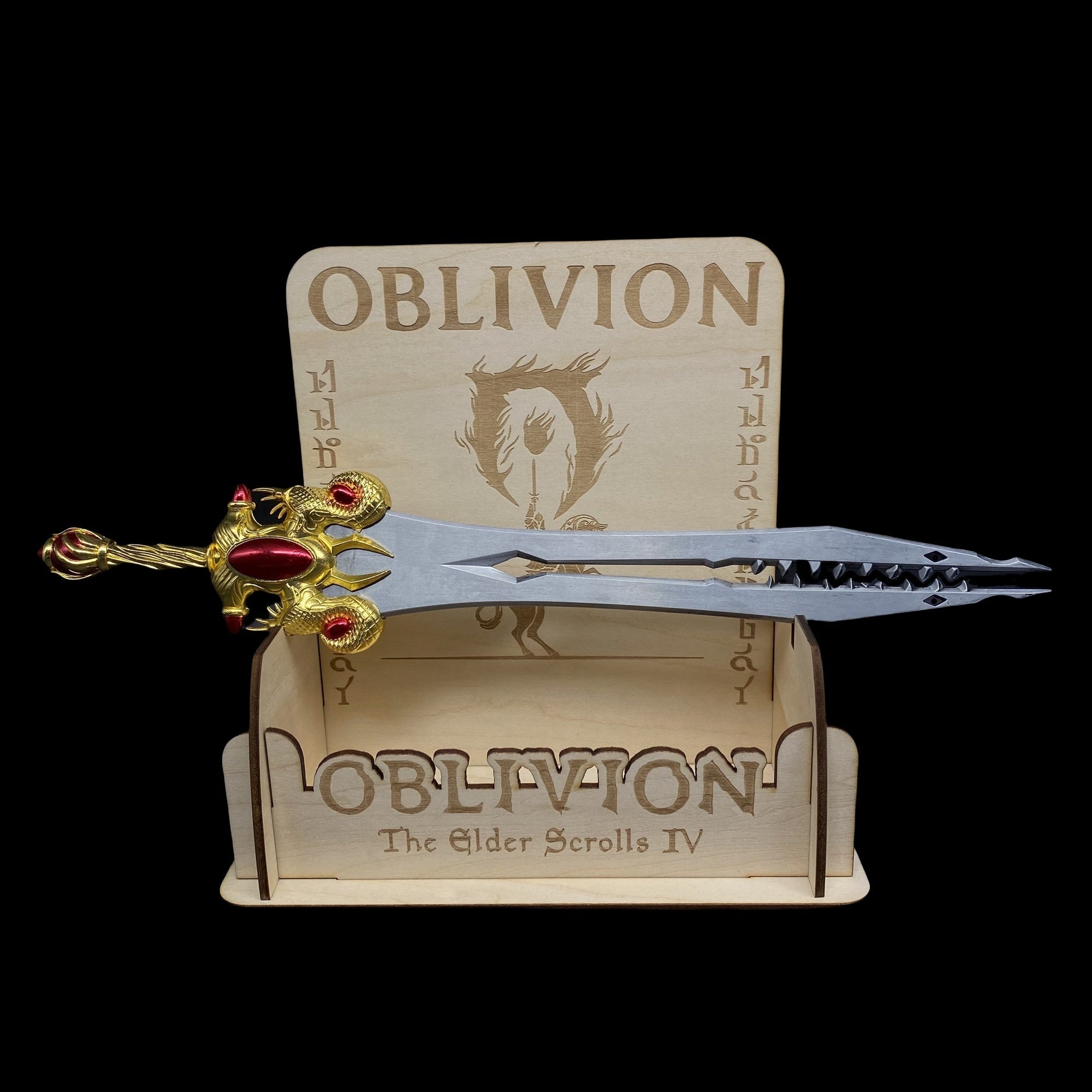 Dawnfang/Duskfang Sword Metal Replica 3 Options Dawnfang & 3D Stand - Tophatter Daily Deals