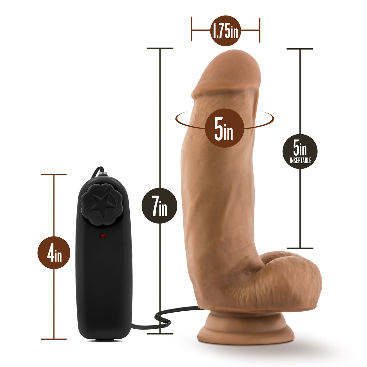 Coverboy Mocha Mma Fighter Realistic Vibrator Dildo 7 Inch > Vibrators > Realistic Vibrators - Tophatter Daily Deals