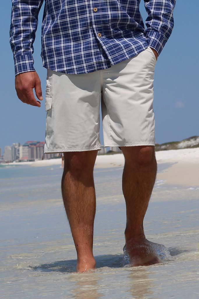 Mojo Sportswear Company Stretch Fit Men's Fishing Shorts Dune Shorts - Tophatter Daily Deals