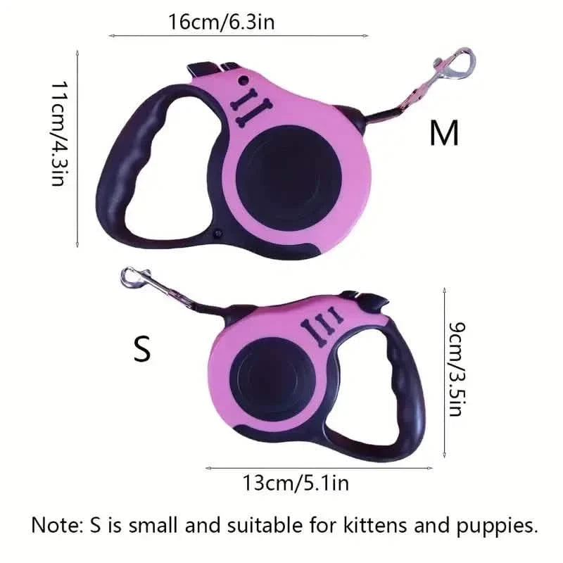 Durable Double Switch Retractable Pet Leash Pet Leashes & Harnesses - Tophatter Daily Deals